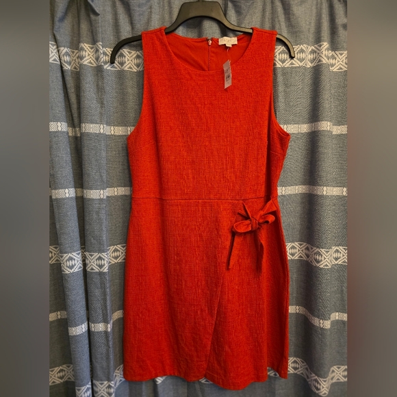 LOFT Dresses & Skirts - ANN Taylor Loft Outlet Red Sleeveless Dress SIZE 14 NWT
